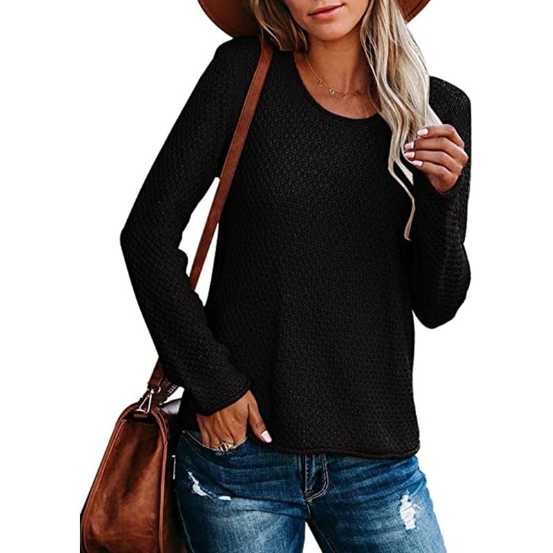 Loose Round Neck Women's Sweater - European & American Style